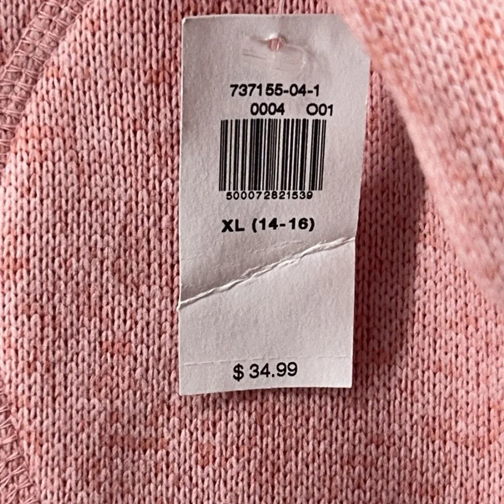 Old Navy 1/4 Zip Pullover Girl Size XL (14-16) Pink Fleece Relaxed Fit NEW $35
